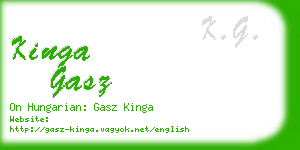 kinga gasz business card